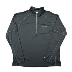 Columbia 1/4 Zip Men XL Black Montrail Omni Freeze Cooling Top Ultra Light